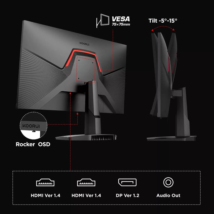 Koorui 25E3A 24.5" VA 170HZ FHD Gaming Monitor