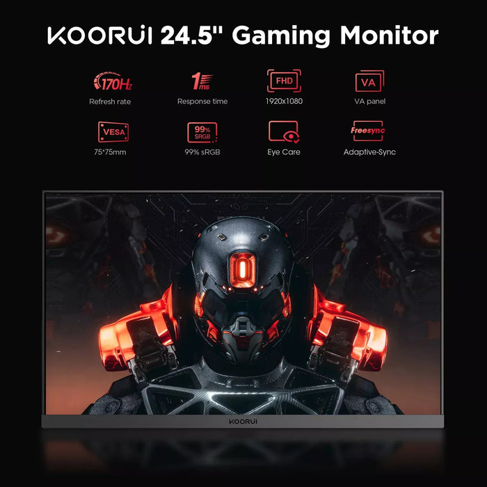 Koorui 25E3A 24.5" VA 170HZ FHD Gaming Monitor