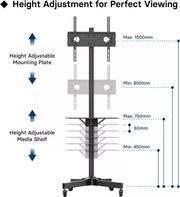 Moove 23" - 60" Mobile TV Stand on Wheels | TC-001B Mobile Trolley Moove AVMounts