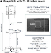 Moove 23" - 60" Mobile TV Stand on Wheels | TC-001B Mobile Trolley Moove AVMounts