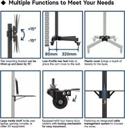 Moove 23" - 60" Mobile TV Stand on Wheels | TC-001B Mobile Trolley Moove AVMounts
