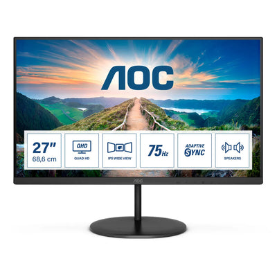 AOC V4 Q27V4EA 27 Inch 2K Ultra HD 75Hz IPS Monitor Desktop Monitor AOC