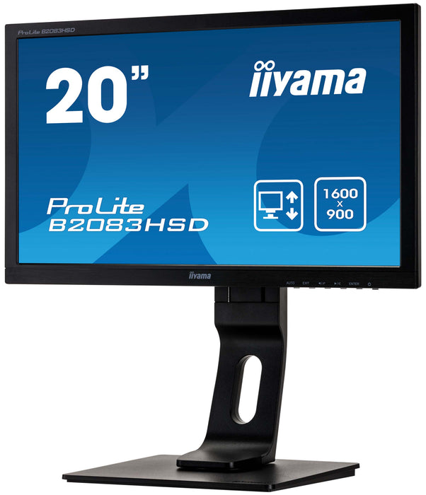 iiyama ProLite B2083HSD-B1 20" TN LCD Desktop Monitor