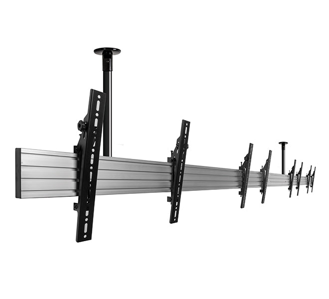 B-Tech Modular Ceiling Mount for 4x 32–75” Screens with Adjustable 0.5–3m Pole Ceiling Mount Bracket B-Tech