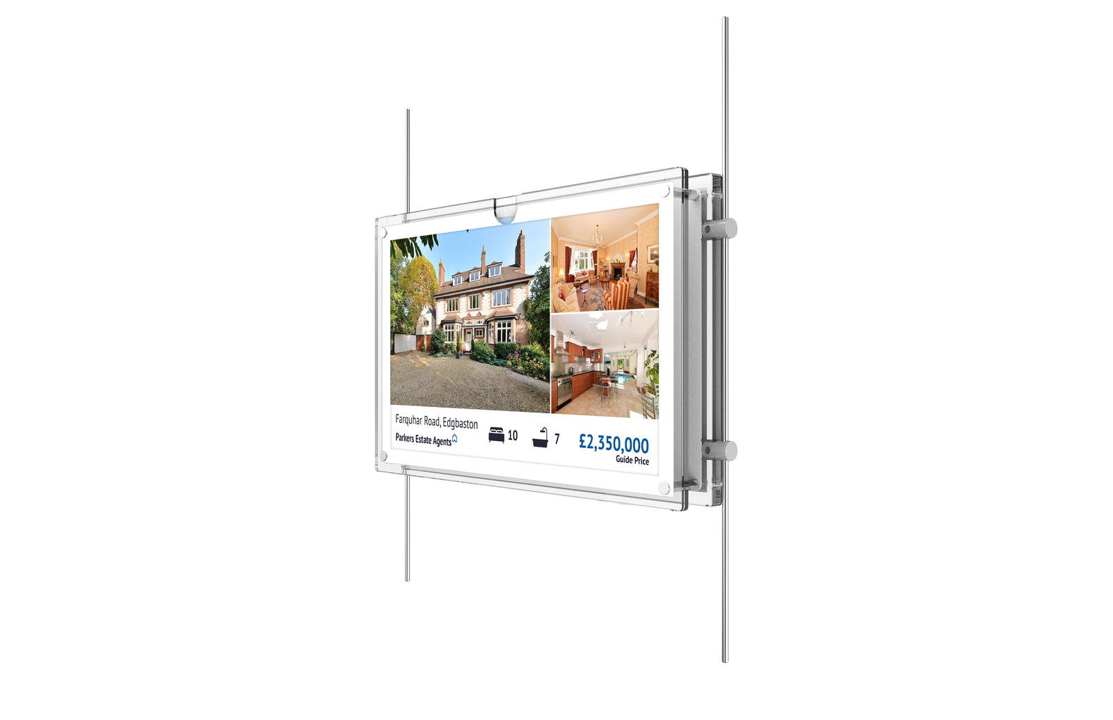 Estate Agent Window Display Screen - 15" Digital Rod Display High Brightness Digital Signage ScreenMoove Life-time CMS Subscription