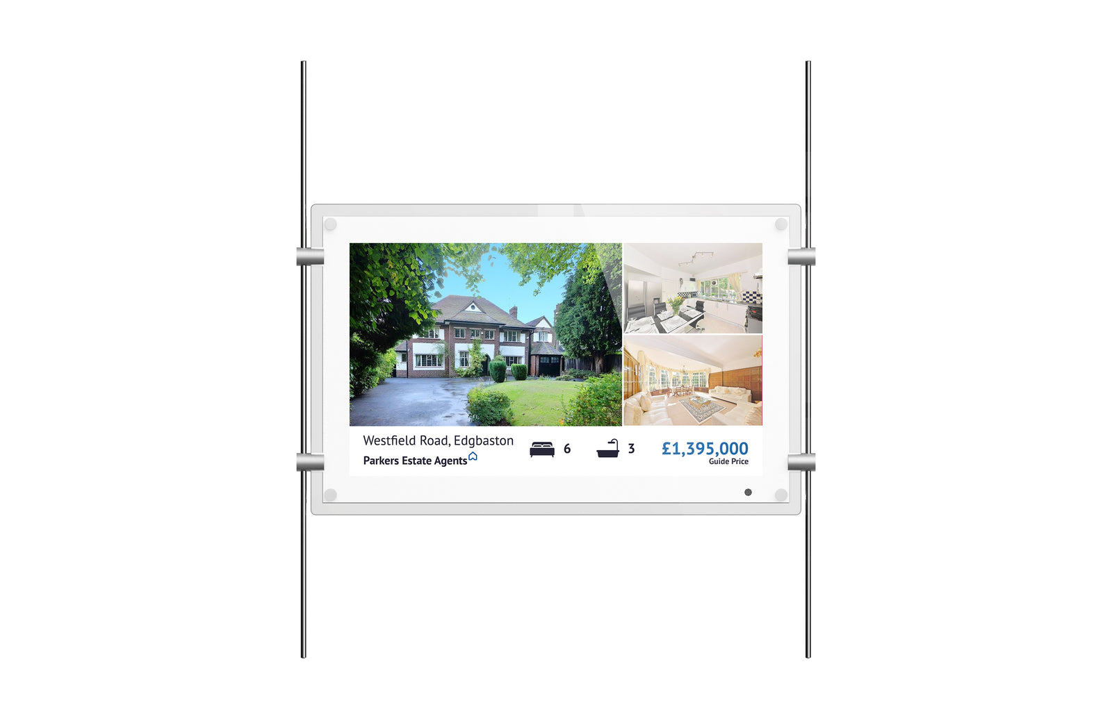 Estate Agent Window Display Screen - 15" Digital Rod Display High Brightness Digital Signage ScreenMoove