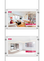 Estate Agent Window Display Screen - 15" Digital Rod Display High Brightness Digital Signage ScreenMoove USB Plug and Play