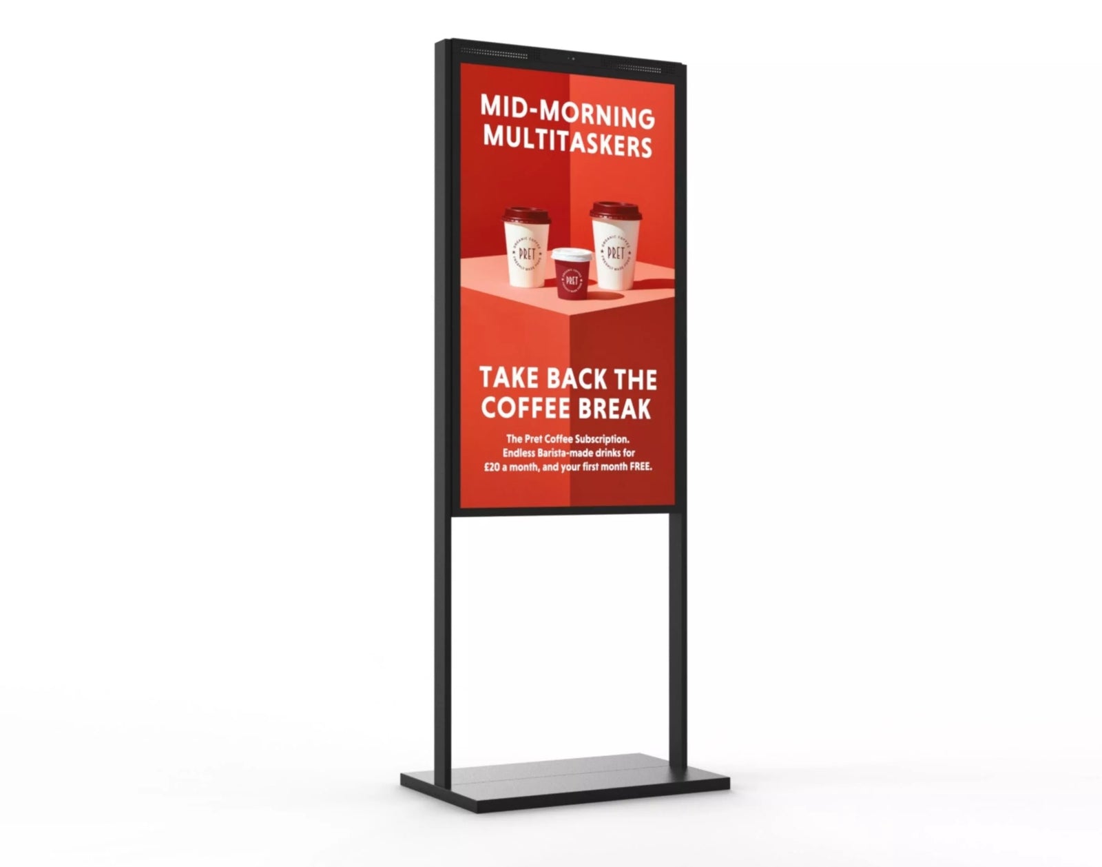 Moove 49" Double-Sided Freestanding Digital Poster Freestanding Digital Signage Display ScreenMoove