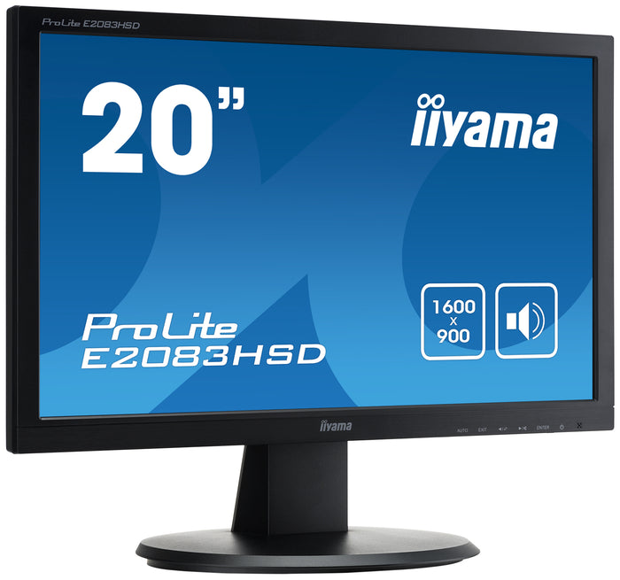 iiyama ProLite E2083HSD-B1 19.5" LED-Backlit Monitor Desktop Monitor iiyama