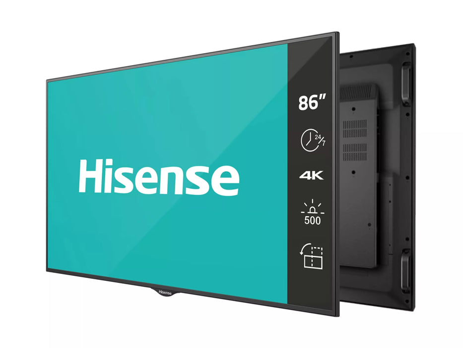 Hisense 86B4E30T 86” 4K UHD Digital Signage Display - 18/7 Operation