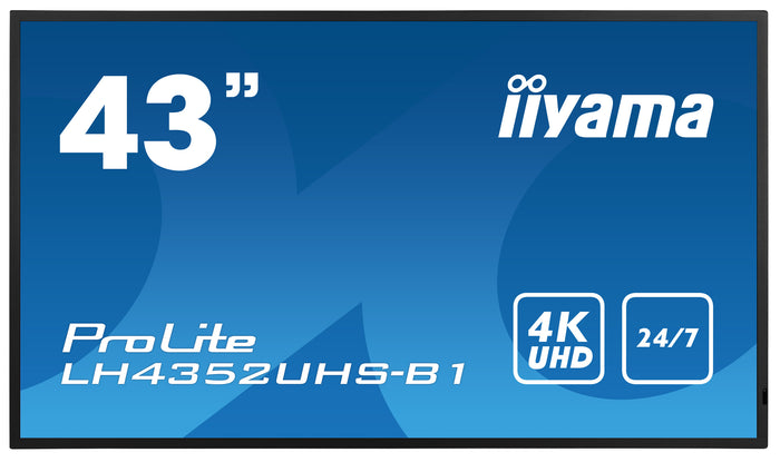 iiyama ProLite LH4352UHS-B1 43" 4K UHD Professional Digital Signage Digital Signage Display iiyama