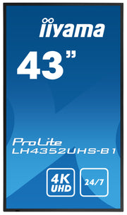 iiyama ProLite LH4352UHS-B1 43" 4K UHD Professional Digital Signage Digital Signage Display iiyama