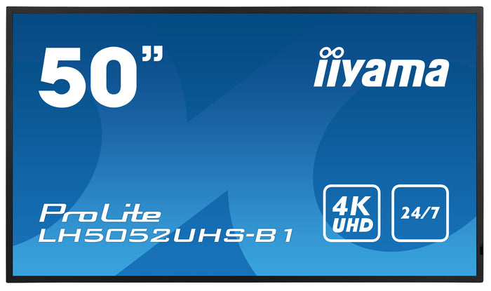 iiyama ProLite LH5052UHS-B1 50" 4K UHD Professional Digital Signage Digital Signage Display iiyama