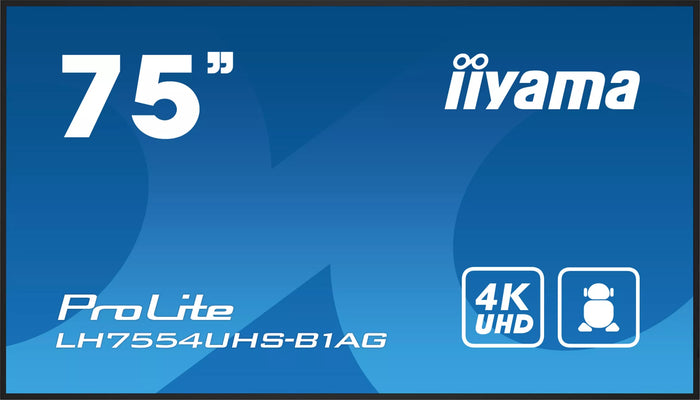 iiyama ProLite LH7554UHS-B1AG 75" 4K Professional Digital Signage Digital Signage Display iiyama