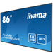 iiyama ProLite LH8642UHS-B3 86" 4K Digital Signage Display