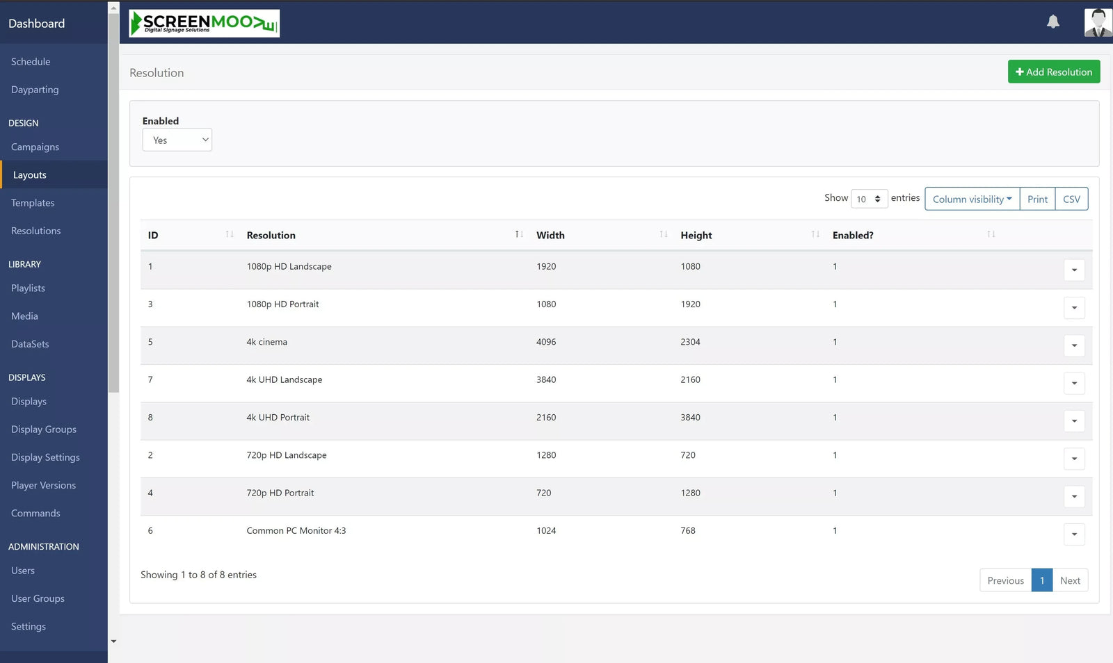 White Label - Enterprise Digital Signage Software Software License Screen Moove Services