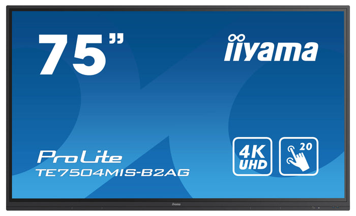 iiyama ProLite TE7504MIS-B2AG 75" 4K UHD LCD Interactive Touch Screen Display Interactive Touchscreen Display iiyama