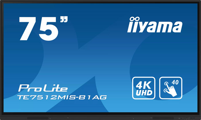 iiyama ProLite TE7512MIS-B1AG 75" 4K UHD Interactive Touchscreen Display Interactive Touchscreen Display iiyama