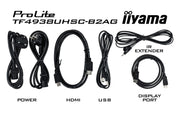 iiyama ProLite TF4938UHSC-B2AG - 15pt PCAP 49" Open Frame Touchscreen Display Touchscreen Monitor iiyama