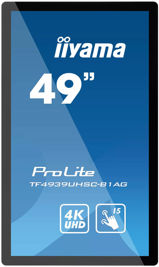 iiyama ProLite TF4939UHSC-B1AG - 12pt PCAP 49" Open Frame Touchscreen Display