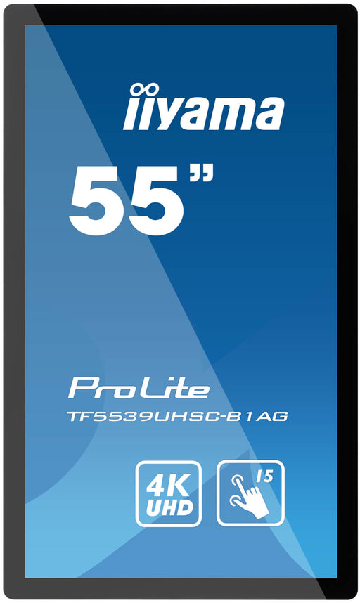 iiyama Prolite TF5539UHSC-B1AG 55" Black, IPS, Anti Glare, 4K, Projective Touch Display.