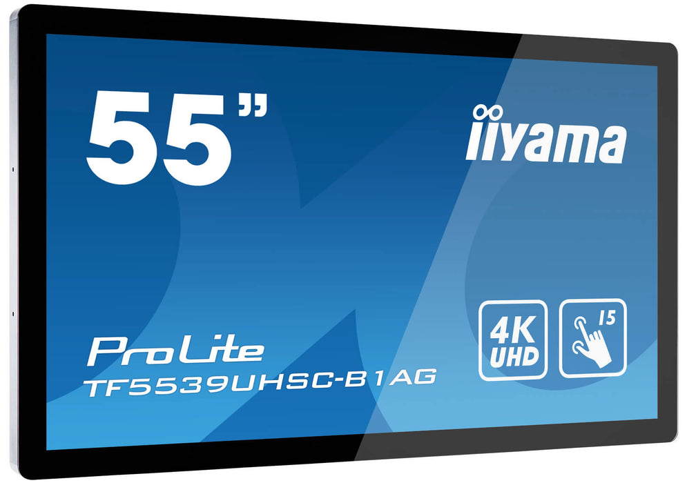 iiyama Prolite TF5539UHSC-B1AG 55" Black, IPS, Anti Glare, 4K, Projective Touch Display.