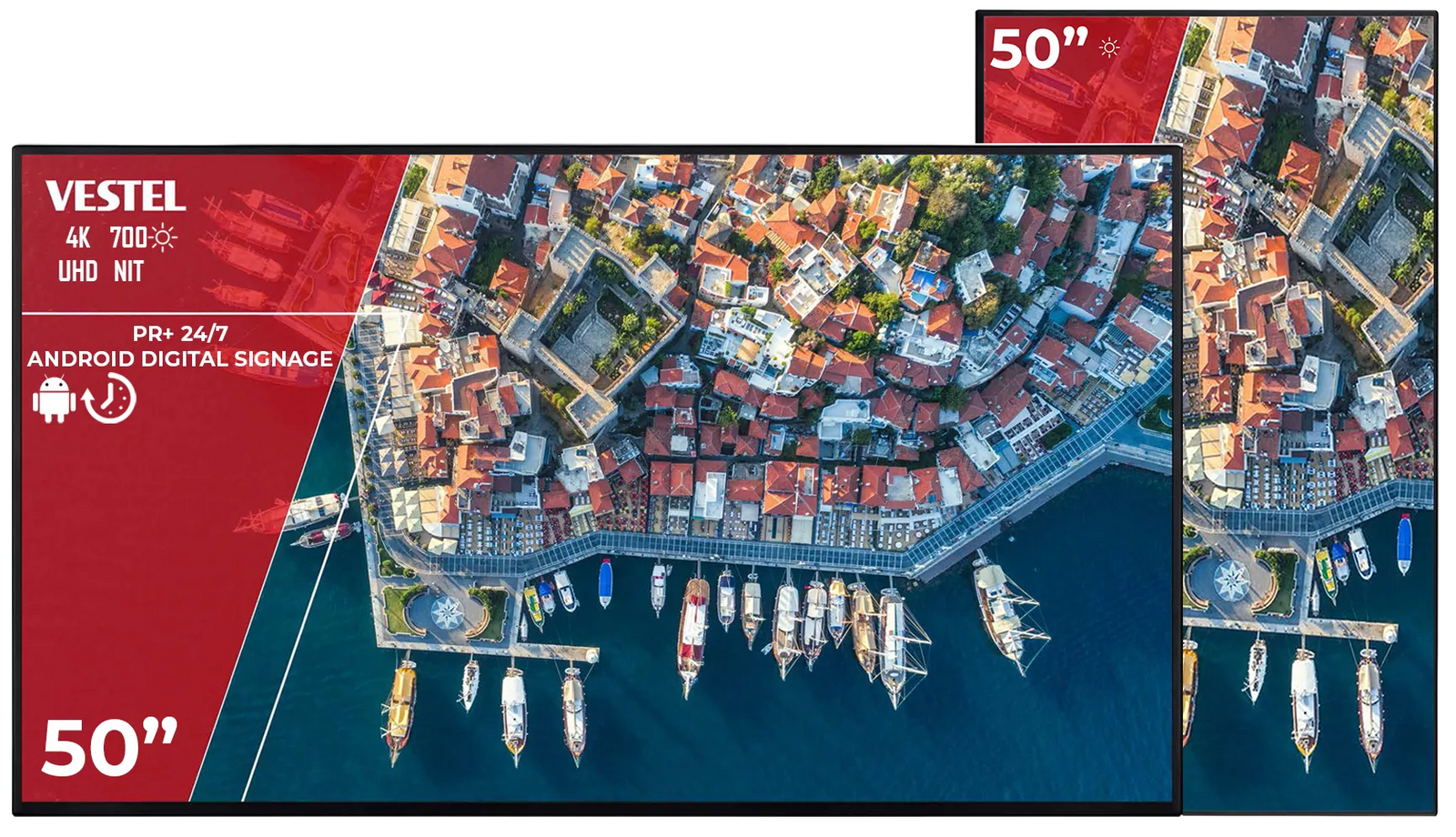 Vestel PR50D-4H - 50" High-Brightness Android Digital Signage Display Digital Signage Display Vestel