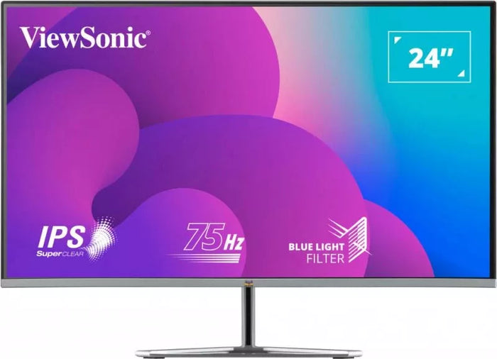 ViewSonic VX2476-SMH 24" IPS 75Hz Monitor with Frameless Bezel Desktop Monitor ViewSonic