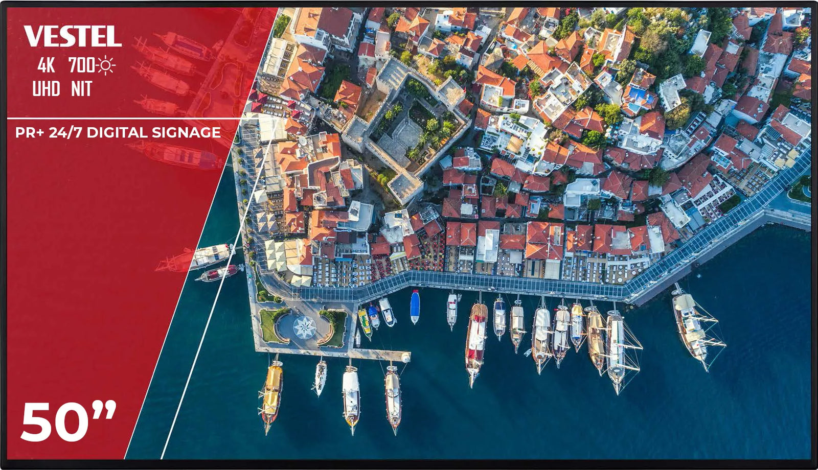 Vestel PR50D-4H - 50" High-Brightness Android Digital Signage Display Digital Signage Display Vestel