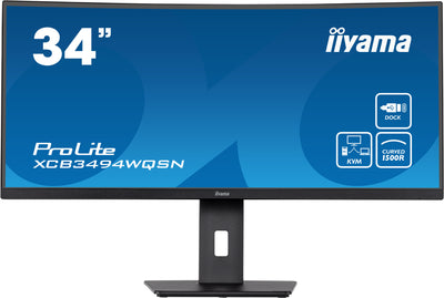 iiyama ProLite XCB3494WQSN-B5 34" VA Panel KVM Desktop Monitor Desktop Monitor iiyama