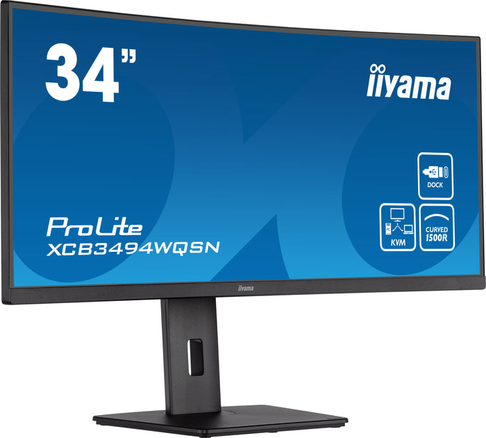 iiyama ProLite XCB3494WQSN-B5 34" VA Panel KVM Desktop Monitor Desktop Monitor iiyama