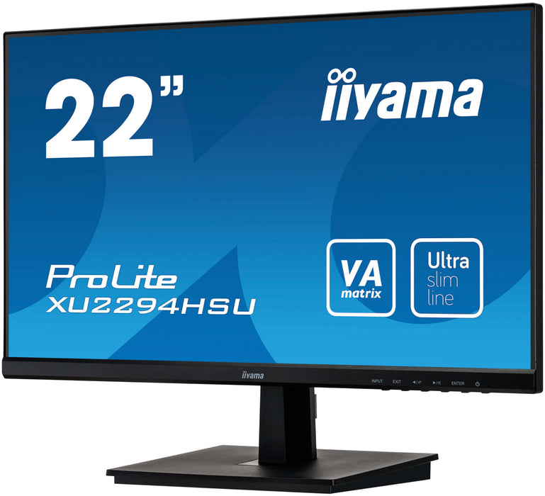 iiyama ProLite XU2294HSU-B1 22" inch IPS, HDMI, Full HD Desktop Monitor.