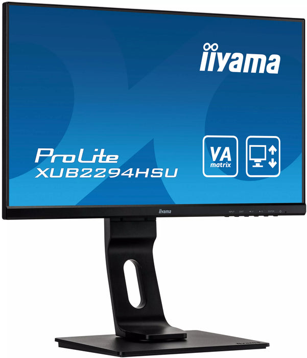 iiyama ProLite XU2294HSU-B1 22" inch with height adjustable stand, IPS, HDMI, Full HD Desktop Monitor.