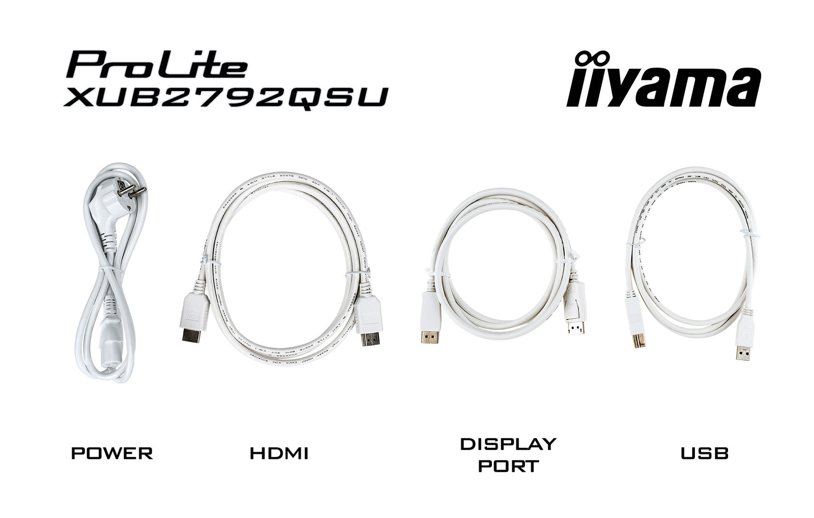 iiyama ProLite XUB2792QSU-W1 27" White IPS LCD Desktop Monitor Desktop Monitor iiyama