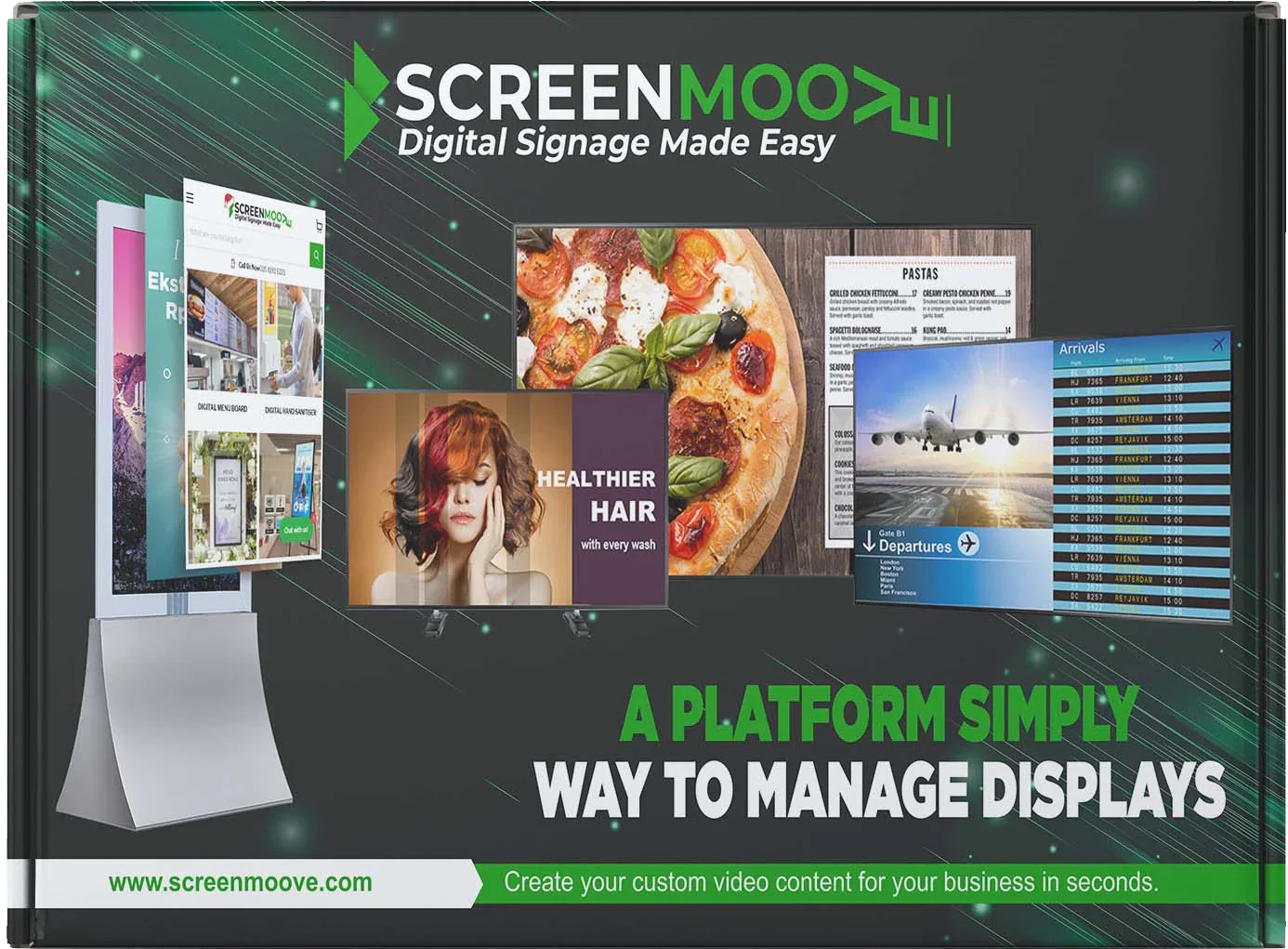 Digital Signage Player Digital Signage Player Screen Moove Services Life Time CMS Subscription - Support & Update 1 Dynamic content design services