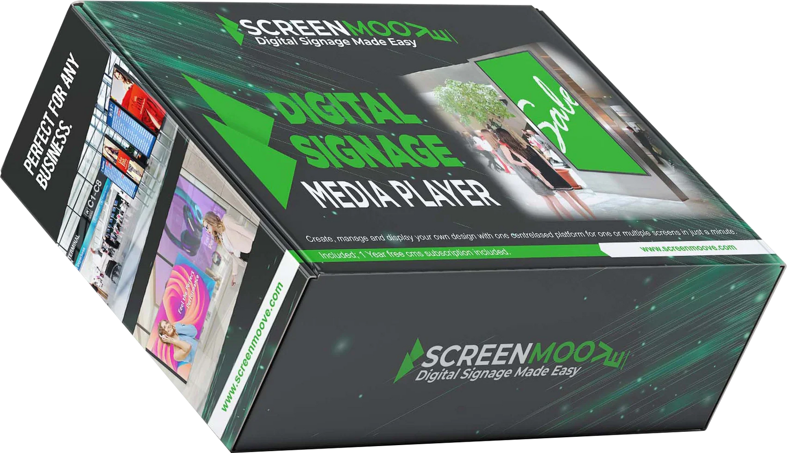 Digital Signage Player Digital Signage Player Screen Moove Services 3 Years CMS Subscription - Support & Update 1 Static content design services
