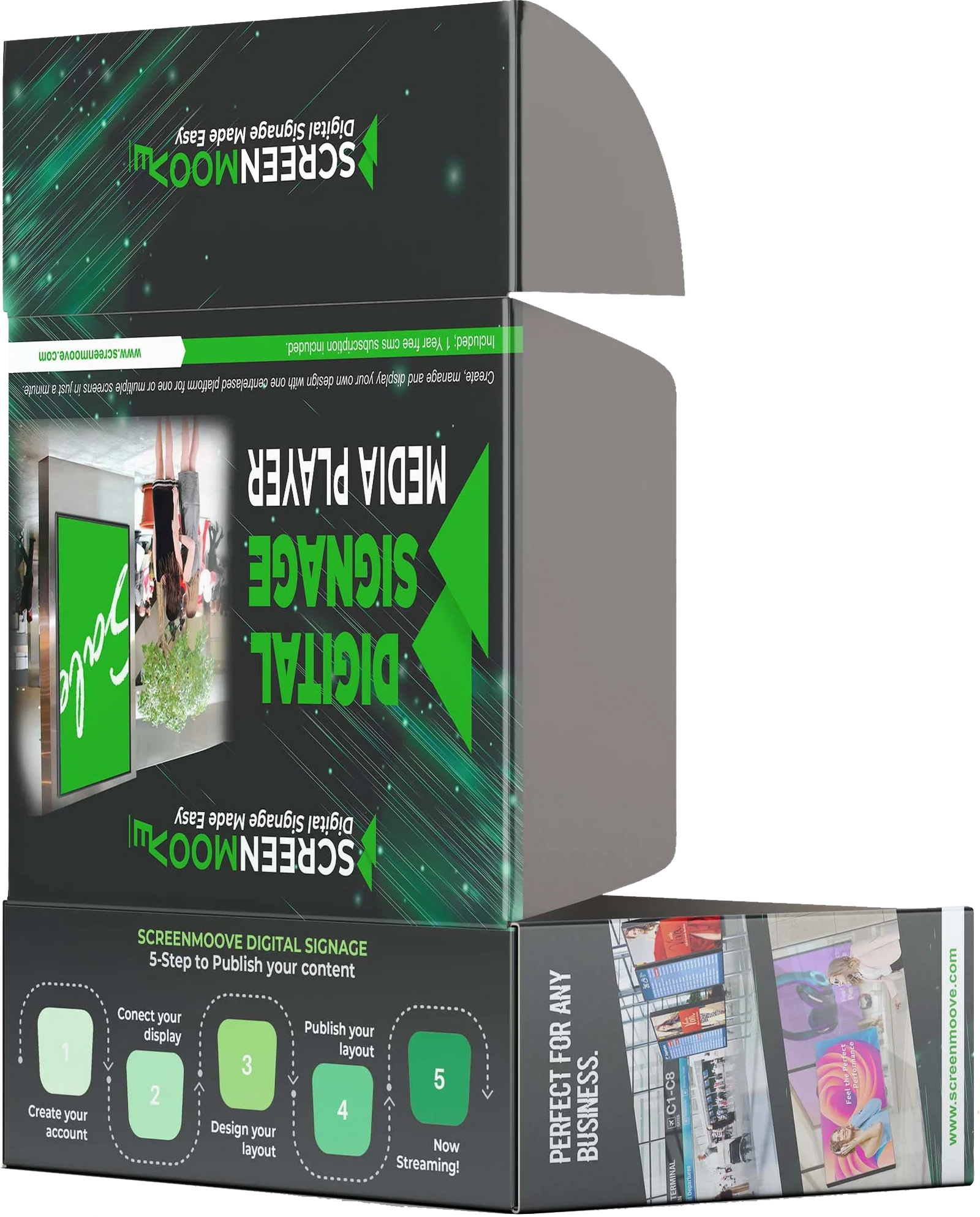 Digital Signage Player Digital Signage Player Screen Moove Services 3 Years CMS Subscription - Support & Update I don`t want design services
