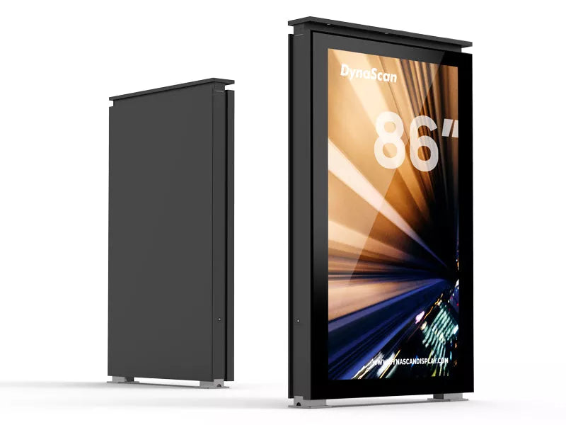 DynaScan DK861LR4 86” Single-Sided Ultra-High Brightness Outdoor Kiosk Outdoor Digital Kiosk DynaScan