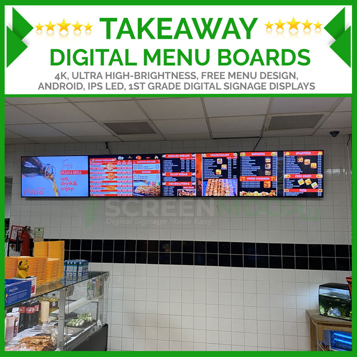 Digital Menu Boards Digital Menu For Takeaways — Screen Moove