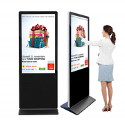 Interactive Freestanding Digital Multi-Touch Display Freestanding Digital Signage Display ScreenMoove White 1 Year CMS (Free)