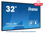iiyama ProLite LH3260HS-B1AG 32" Full HD Professional Digital Signage Display - (Open Box) Digital Signage Display iiyama