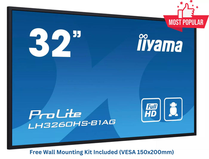 iiyama ProLite LH3260HS-B1AG 32" Full HD Professional Digital Signage Display - (Open Box) Digital Signage Display iiyama