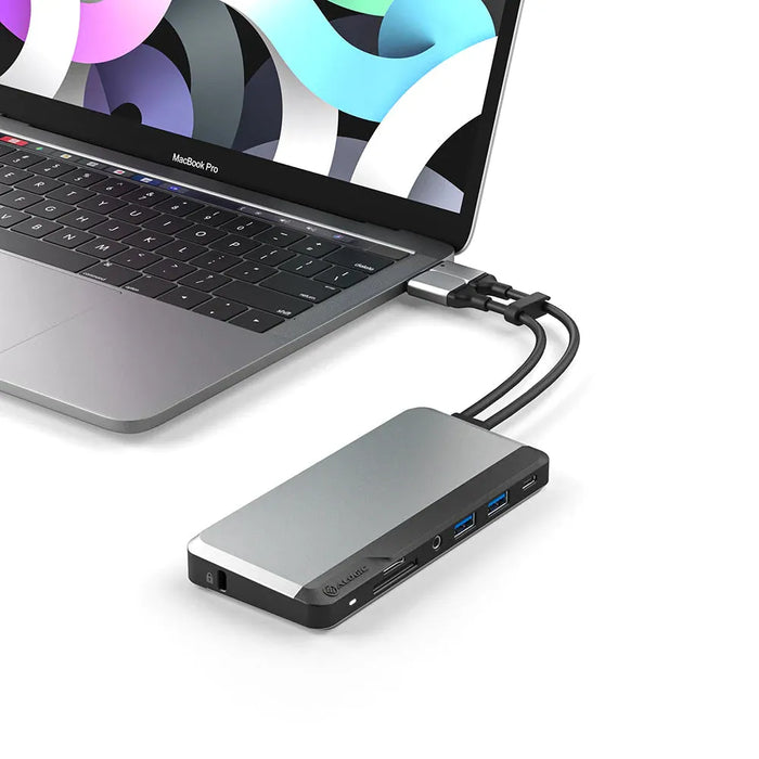 Alogic U2CSH-SGR USB-C Super Dock - 10-in-1 with Dual Display 4K 60Hz Support - SPACE GREY