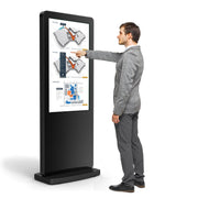Interactive Freestanding Digital Multi-Touch Display Freestanding Digital Signage Display ScreenMoove Black 1 Year CMS (Free)