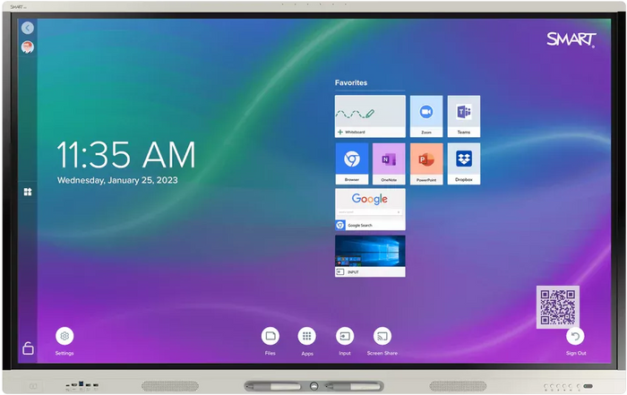 SMART Board SBID-MX265-V4-PW 65" Pro Interactive Display with IQ White Interactive Touchscreen Display Smart
