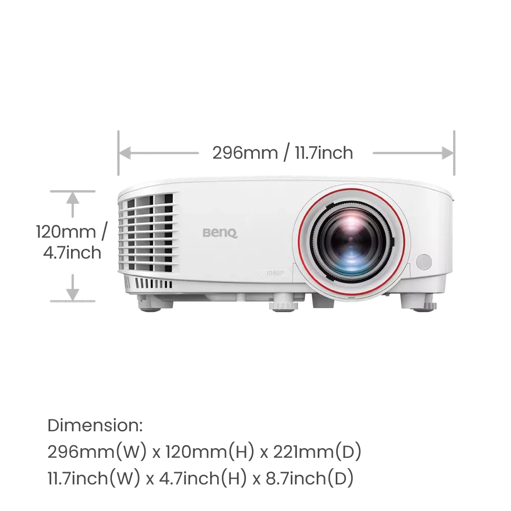 BenQ TH671ST 3000 Lumen Full HD Short Throw Golf Simulator Projector with Easy Setup Projector BenQ