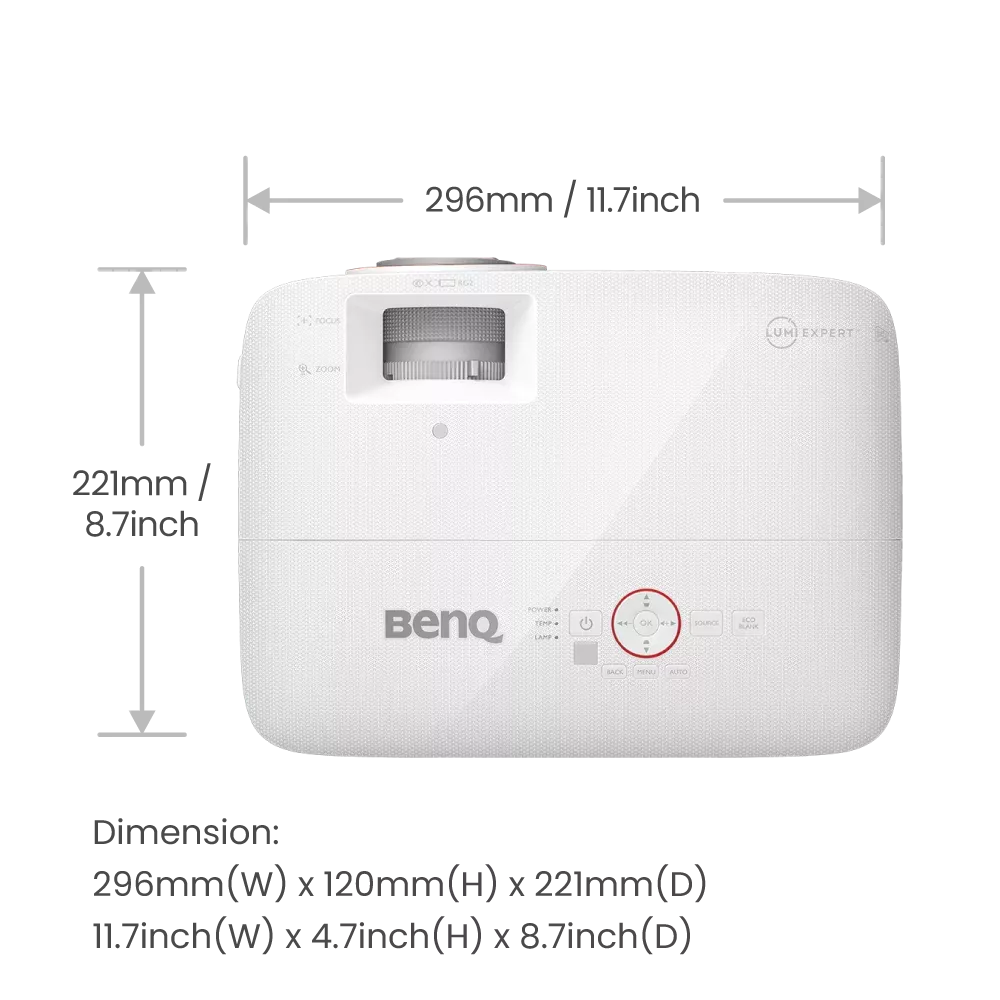 BenQ TH671ST 3000 Lumen Full HD Short Throw Golf Simulator Projector with Easy Setup Projector BenQ