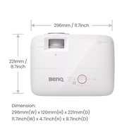 BenQ TH671ST 3000 Lumen Full HD Short Throw Golf Simulator Projector with Easy Setup Projector BenQ